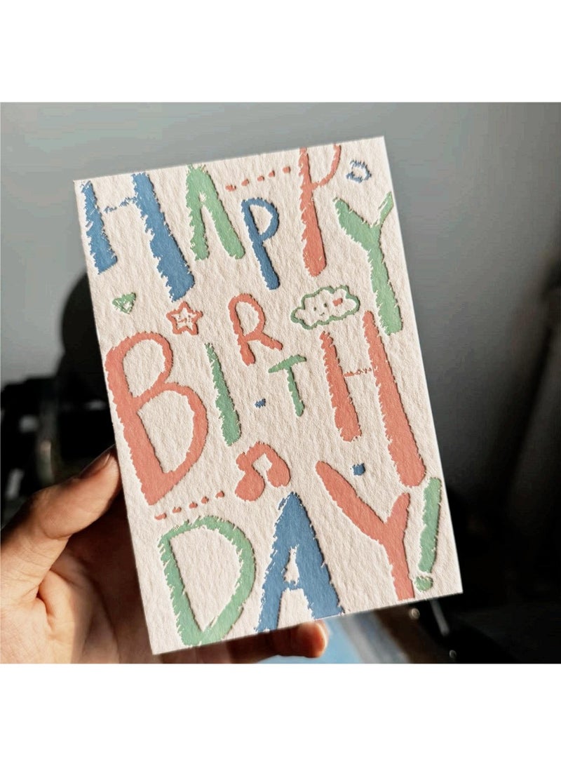 BenQuand Premium Embossed Birthday Card, 4'' x 6'', 450gsm Cotton Paper Unique Designs Happy Birthday Card With Envelope and Seal, Anniversary Card Gift for Boyfriend,Mum,Daddy - Image 5